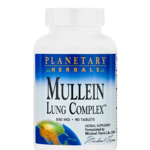Planetary Herbals Mullein Lung Complex 850 mg - 90 Tablets
