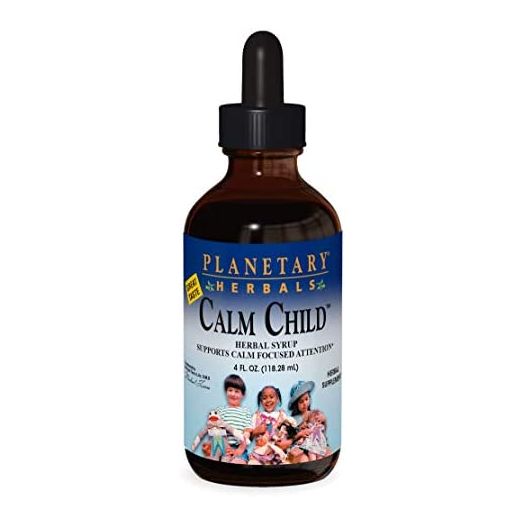 Planetary Herbals Calm Child Herbal Syrup - Includes Soothing Botanicals Chamomile, Lemon Balm, Catnip & More - 4oz