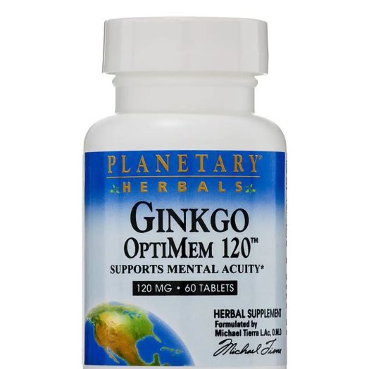 Planetary Herbals Ginkgo OptiMem 120 mg - 60 Tablets
