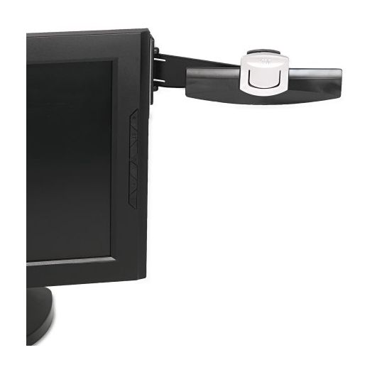 3M Swing Arm Copyholder, Adhesive Monitor Mount, Plastic, 30 Sheet Capacity, Black