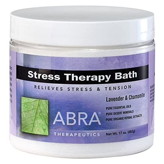 Abra Stress Therapy Sea Salt Bath, Lavender & Chamomile, 17 Ounce