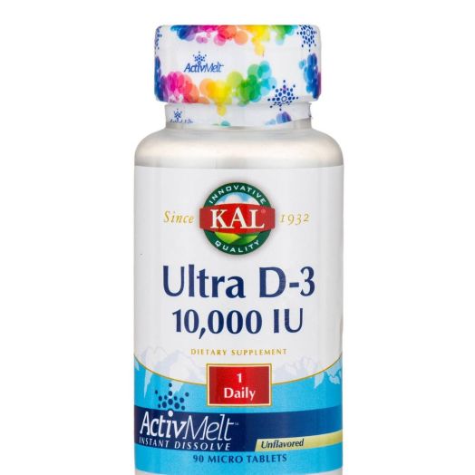 KAL Ultra D-3 10000 IU ActivMelt Instant Dissolve, Unflavored - 90 Micro Tablets