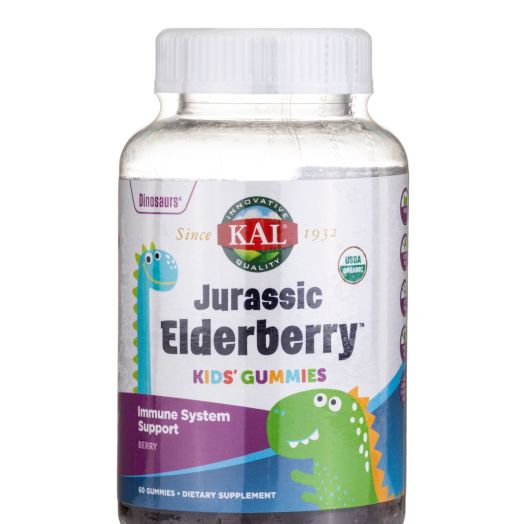 KAL Organic Jurassic Elderberry Kid's Gummies, Berry Flavor - 60 Gummies