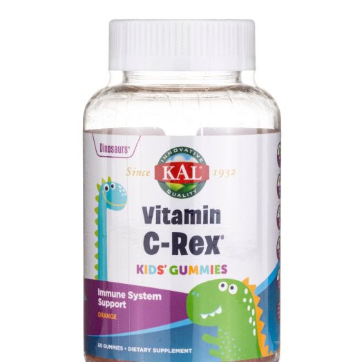KAL Vitamin C-Rex Kid's Gummies, Orange Flavor - 60 Gummies