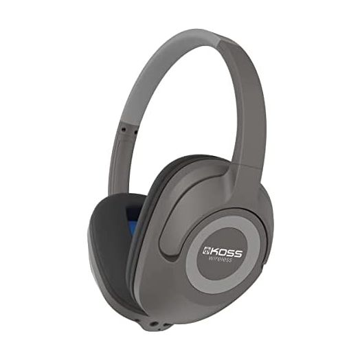 Koss BT539iK Wireless Bluetooth Over-Ear Headphones,On-Board Microphone and Touch Controls, Detachable Cord Included, Dark Grey and Black
