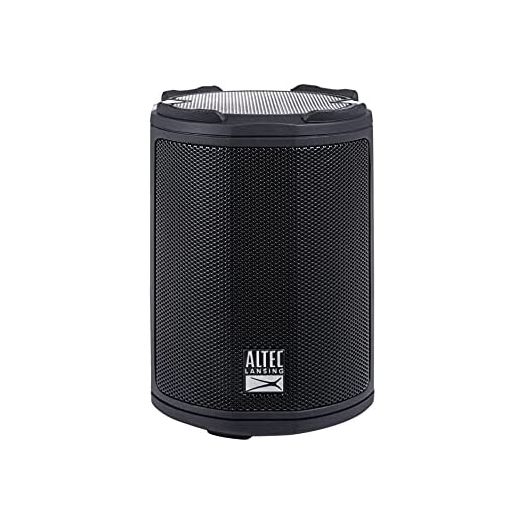 Altec Lansing HydraMotion Wireless Bluetooth Speaker with 360 Degree Sound, Portable IP67 Waterproof for Outdoors, Shockproof, Snowproof, Everything Proof, 12 Hour Playtime (Black)