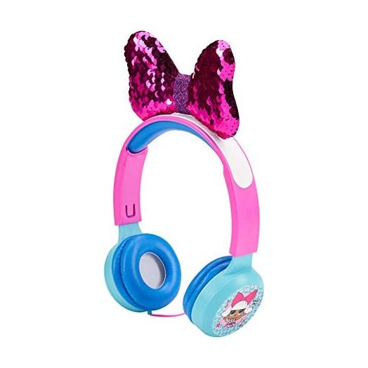 L.O.L. Surprise! Kids Safe Over The Ear Headphones HP2-13136 | Kids Headphones, Volume Limiter for Developing Ears, 3.5MM Stereo Jack, Recommended for Ages 3-9, by Sakar (Styles may vary)