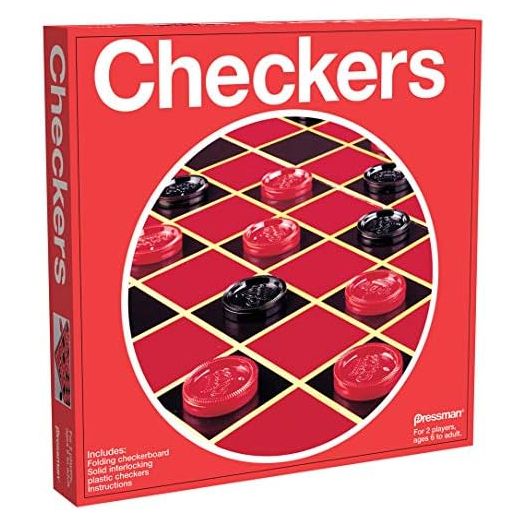 Pressman Checkers -- Classic Game With Folding Board and Interlocking Checkers ,5"