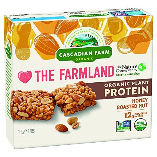 Cascadian Farm Organic Protein Bars, Honey Roasted Nut, 8.85 oz (5 bar)