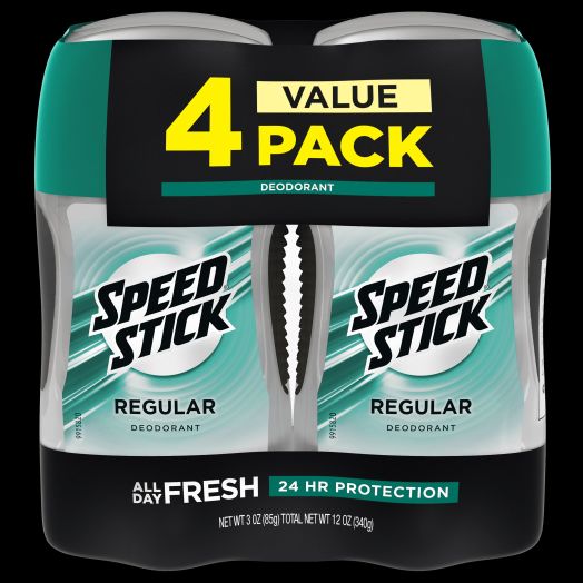 Speed Stick Deodorant for Men, Regular, 3 ounce (4 Pack)