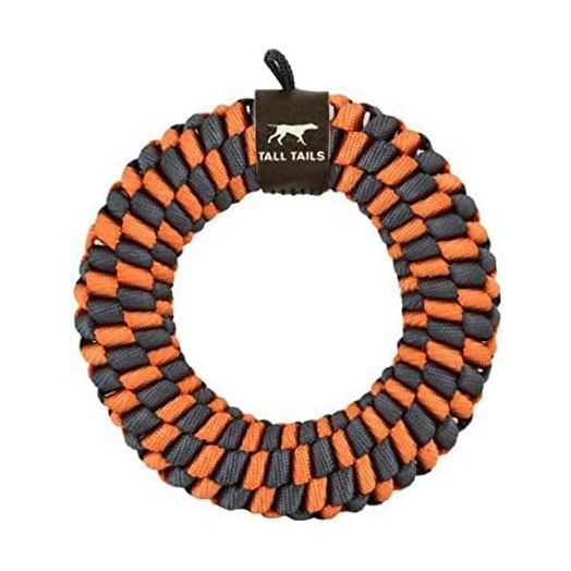 Tall Tails 88217087 Braided Ring Dog Toy44; Orange - 5 in.