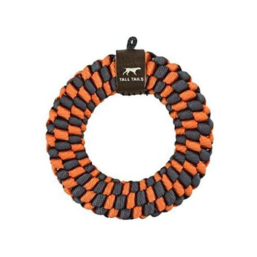 Tall Tails 88217088 Braided Ring Dog Toy44; Orange - 6 in.