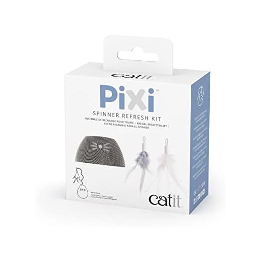Catit PIXI Spinner Refresh Kit for Treat Dispensing Cat Toy, Silver