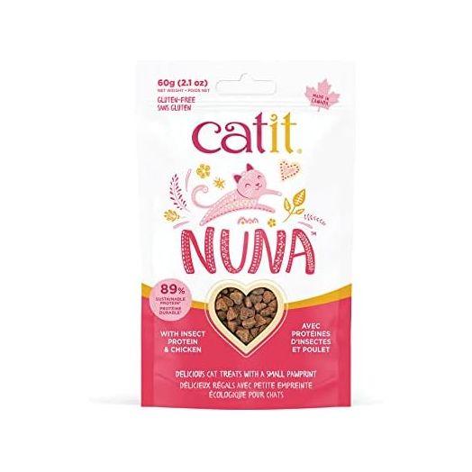 Catit Nuna Treats, Healthy & Sustainable Treats for Cats, Insect Protein & Chicken