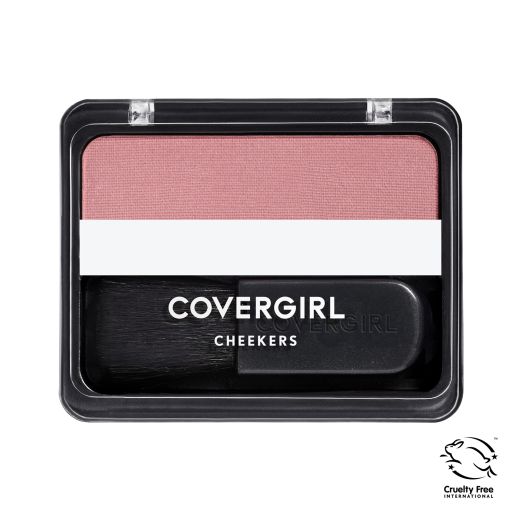 COVERGIRL Cheekers Blendable Powder Blush, 154 Deep Plum, 0.12 oz, Easy-to-Apply Soft Powder Blush, Brushes on for Natural Looking Color, Easy-to-Carry-Compact