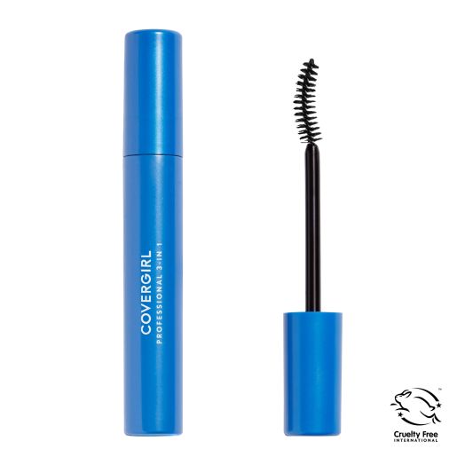 COVERGIRL Professional 3-in-1 Curved Brush Mascara, 200 Very Black, 0.3 oz
