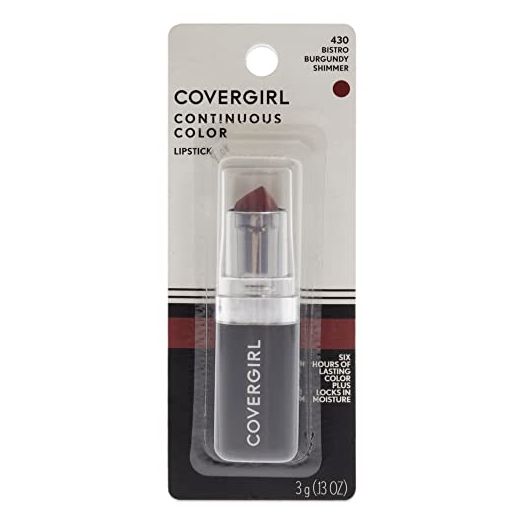 CoverGirl Continuous Color Lipstick - 430 Bistro Burgundy Lipstick Women 0.13 oz