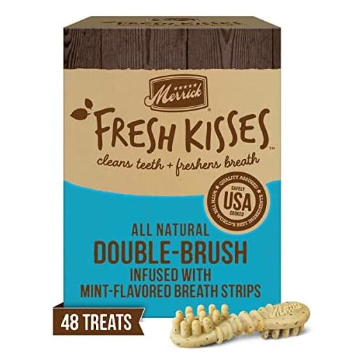 Merrick Fresh Kisses Oral Care Dental Dog Treats for Small Dogs 15-25 lbs