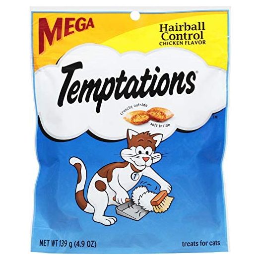 Temptations Hairball Control Treats for Cats, Chicken Flavor, 4.9 oz. Pouch