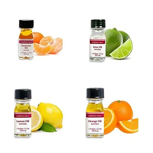 LorAnn SS Citrus Flavor Mix, 1 dram bottle (.0125 fl oz, 3.7ml) (4 Pack)