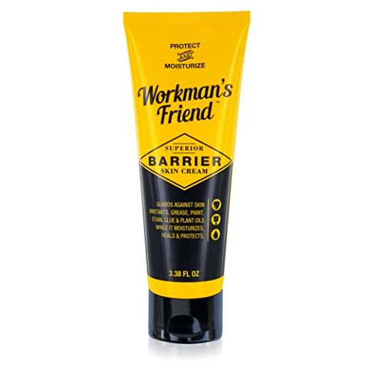 Workman's Friend Barrier Skin Cream - Moisturizes & Heals Dry, Cracked Hands - Protects Against Harsh Chemicals & Plant Oils - 3.38 ounce