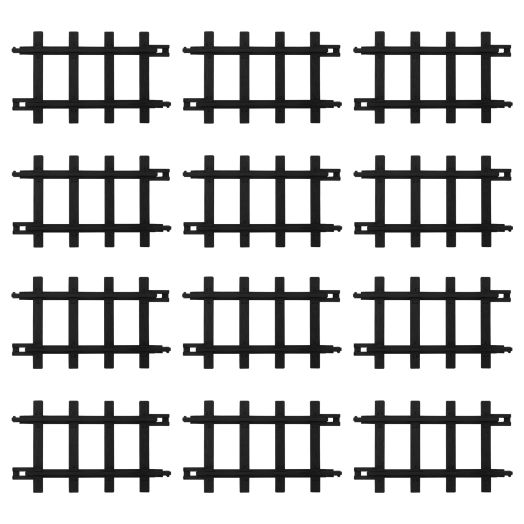 Lionel Twelve Piece Plastic Straight Model Train Ready to Play Track Pack