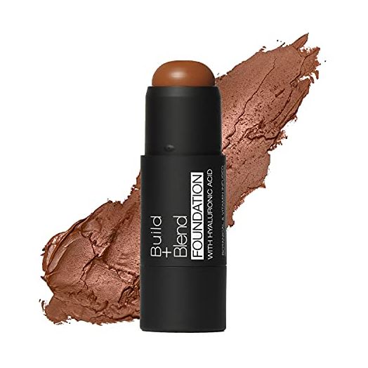 Palladio BUILD + BLEND Foundation Stick, Contour Stick for Face, Professional Makeup for Perfect Look, 0.25 Ounce (Mocha)
