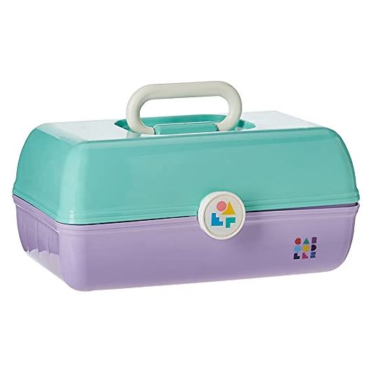 Caboodles On-The-Go Girl Sea foam Lid & Lavender Base Vintage Case, 1 Lb