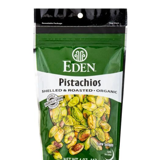 Eden Foods Pistachios Shelled & Dry Roasted - 4 oz (113 Grams)