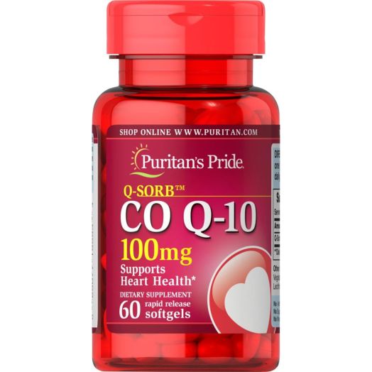 Puritan's Pride Q-SORB Co Q-10 Softgels, 100 Mg, 60 Ct