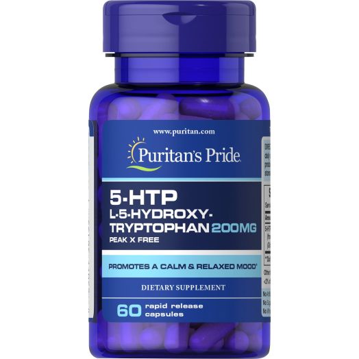 Puritan's Pride 5-HTP 200 mg (Griffonia Simplicifolia)-60 Capsules