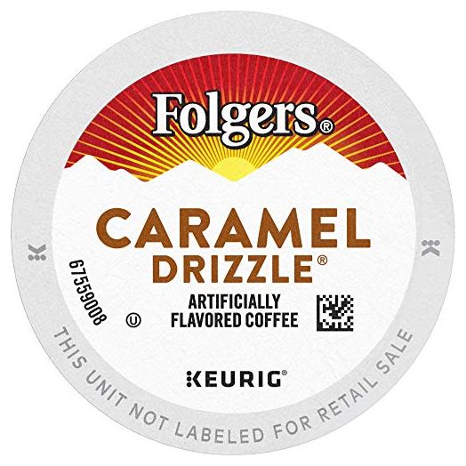 Folgers Caramel Drizzle Flavored Coffee, 72 Keurig K-Cup Pods…