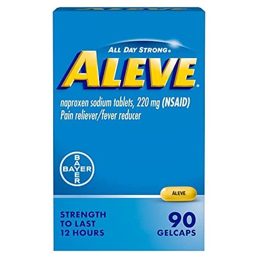 Aleve Gel Caps, Naproxen Sodium for Pain Relief - 90 Count