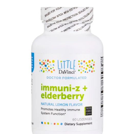 Little DaVinci Immuni-Z + Elderberry, Natural Lemon Flavor - 60 Lozenges