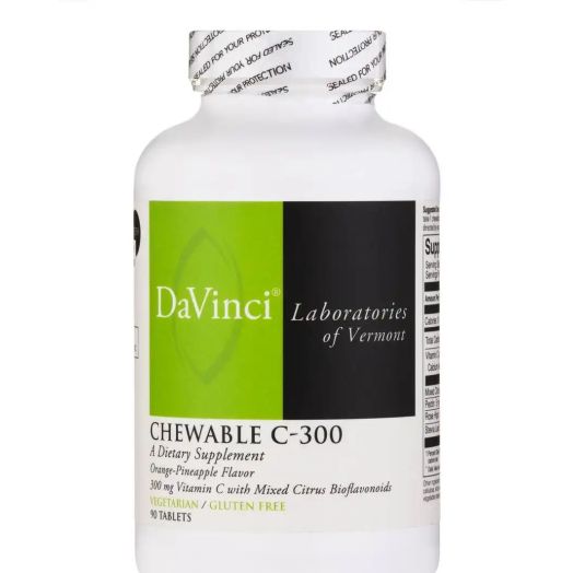 DaVinci Labs Chewable C-300 Orange-Pineapple Flavor - 90 Vegetarian Tablets