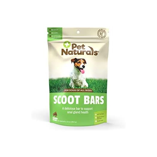 Pet Naturals Scoot Bars, 30 Chews - Natural Anal Gland Support for Dogs - Gentle on Digestive System