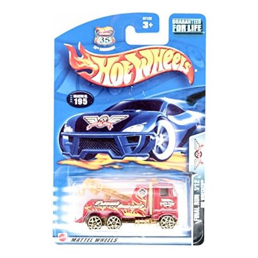 Mattel Hot Wheels 2003 1:64 Scale Final Run Red Rig Wrecker 1/12 Die Cast Car #195