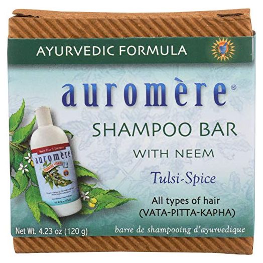 Auromere Ayurvedic Shampoo Bar, Vegan, Natural, 4.23 oz (1 Pack)