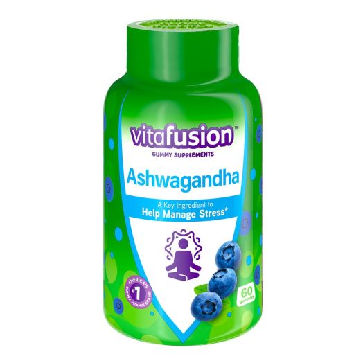 Vitafusion Ashwagandha Gummies – Clinically Shown Adaptogen Sensoril Ashwagandha 125mg Per Serving – Help Manage Stress - 60 Count