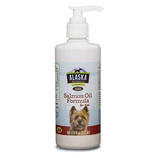 Alaska Naturals – Wild Alaska Salmon Oil Formula Dog Food Topper – EPA and DHA Omega-3 - Supplement for Healthy Skin, Shiny Coat – Made in The USA – 8 oz. Pump Bottle