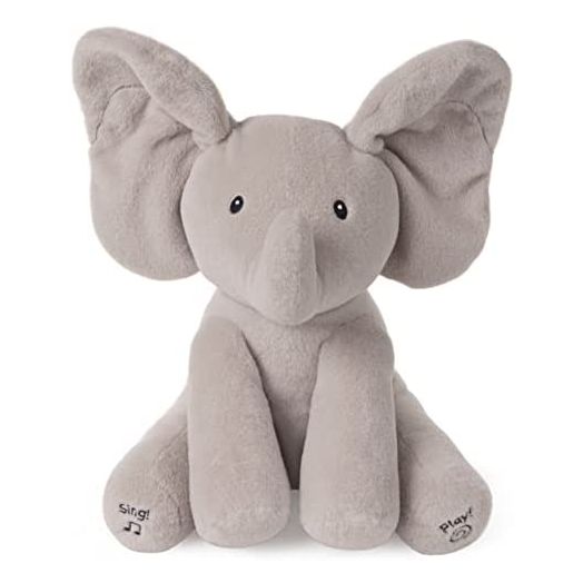 Baby GUND Animated Flappy The Elephant Stuffed Animal Baby Toy Plush for Baby Boys and Girls, Gray, 12" (Styles May Vary)