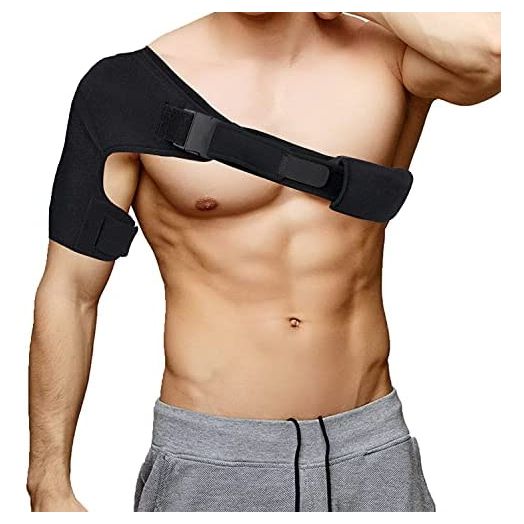 Vive Shoulder Brace - Rotator Cuff Compression Support - Men, Women, Left, Right Arm Injury Prevention Stabilizer Sleeve Wrap - Immobilizer for Dislocated AC Joint, Labrum Tear Pain (Black)