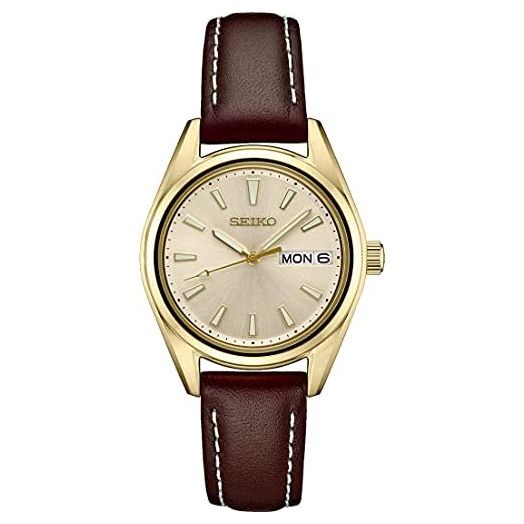 Seiko Women's Japanese Quartz Dress Watch with Stainless Steel Strap.