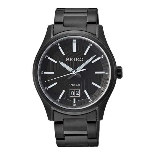 SEIKO male watches Essentials BIF Quartz Black Dial