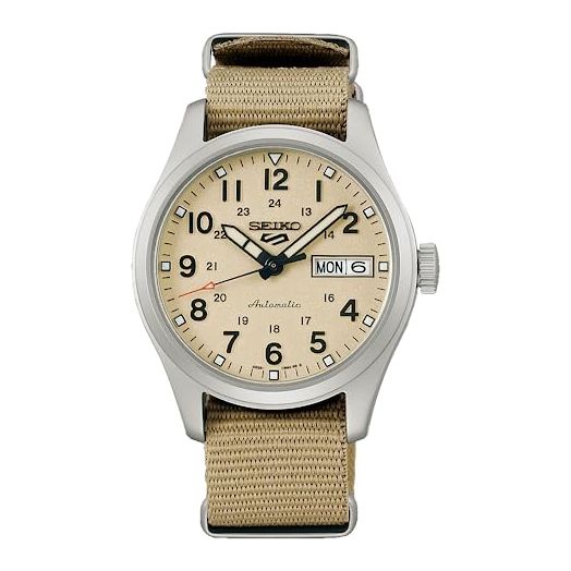 SEIKO 5 Sport SRPJ83 Beige Dial Nylon Automatic Watch