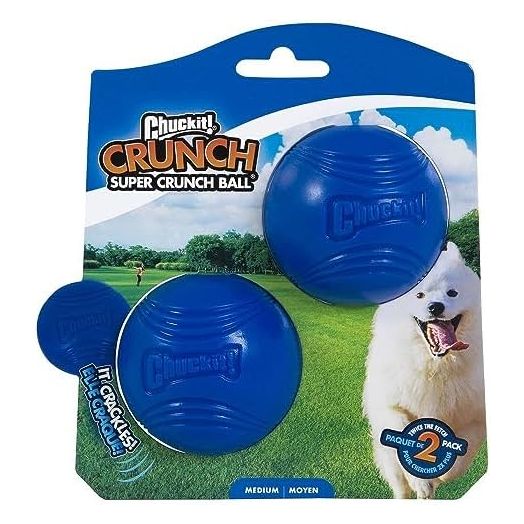 Chuckit! Crunch Ball Dog Toy, Medium (Pack of 2)