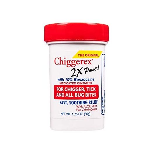 Chiggerex 2X Power Medicated Ointment with 10% Benzocaine, 1.75 Oz