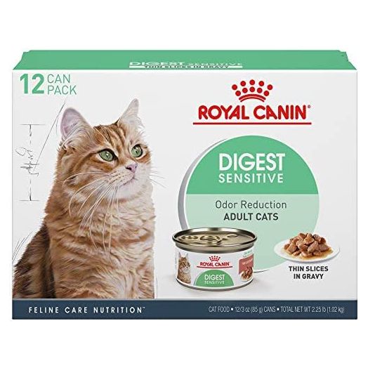 Royal Canin Digest Sensitive Thin Slices in Gravy Wet Cat Food, 3 oz cans 12-count