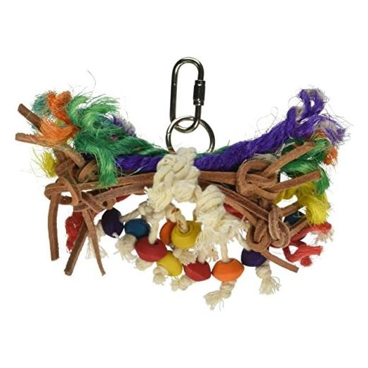 Penn-Plax BA820 Appetizer Leather Kabob Bird Toy