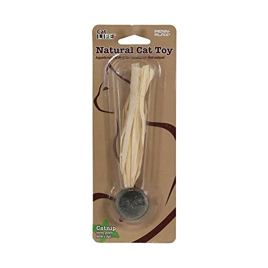 Penn-Plax Cat-Life Compressed Catnip Birdie with Corn Husks – Natural Cat Toy – 1 Count